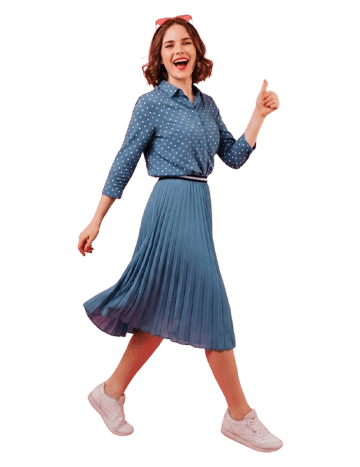 Blue Polka Dot Dress